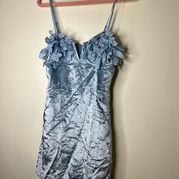 Free People Eva Mini Dress In Celestial size L - Picture 7 of 9